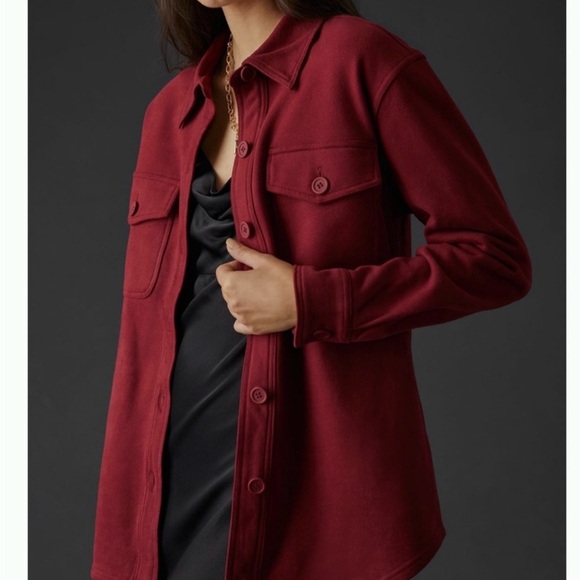 Good American Sueded Fleece Shacket Shirt Jacket Size XS / Small 00 - 0 - Picture 15 of 16